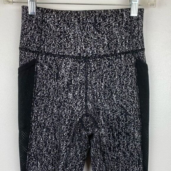 Lululemon Fit Physique Tight Luon Suited Jacquard Black White Size 4 - Picture 4 of 13